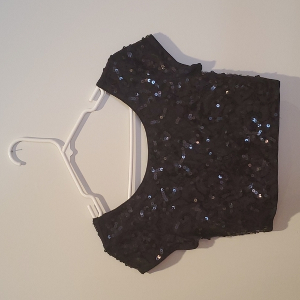 Express sequin crop top in Size 0